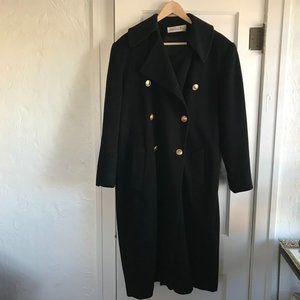 Christian Dior Black Wool Pea Coat